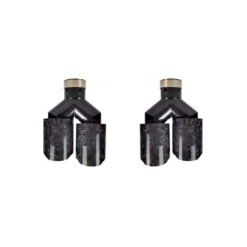 Ornament toba dublu carbon forjat intrare 63mm parte stanga sau dreapta Ornament toba dublu carbon forjat intrare 63mm parte stanga sau dreapta
