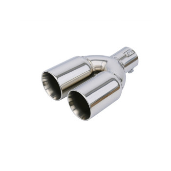 Ornament toba inox dublu universal cromat diametru 76mm Ornament toba inox dublu universal cromat diametru 76mm