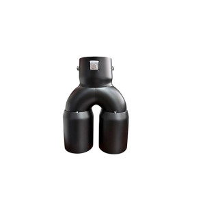 Ornament toba inox dublu universal negru mat diametru 76mm 