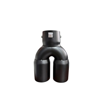 Ornament toba inox dublu universal negru mat diametru 76mm Ornament toba inox dublu universal negru mat diametru 76mm