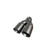 Ornament toba inox dublu universal negru mat diametru 76mm Ornament toba inox dublu universal negru mat diametru 76mm