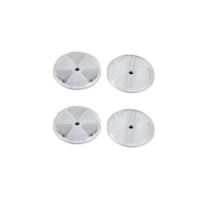 Set reflectoare rotunde albe 61x6 mm 