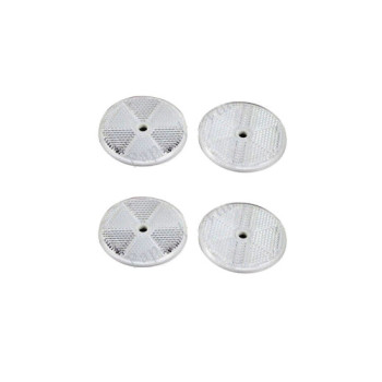 Set reflectoare rotunde albe 61x6 mm 