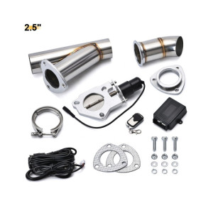 Kit cut off valve V evacuare auto cu telecomanda si colier V-band 63 mm inox 