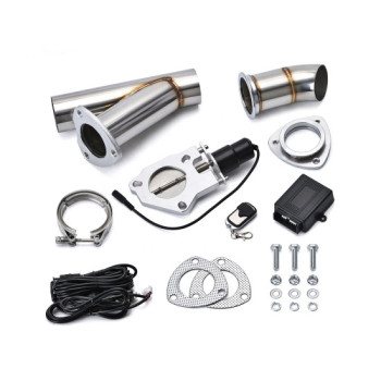 Kit cut off valve V evacuare auto cu telecomanda si colier V-band 76 mm inox 