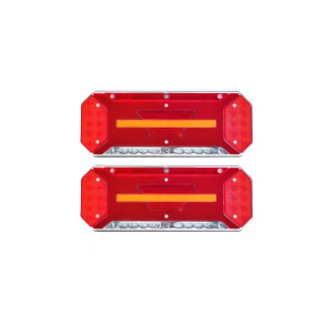 Set lampa LED Stanga si Dreapta cu efect de neon și semnalizare intermitentă dinamică, cu 5 funcții, 12-24V, 345mm X 130mm 