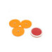 Set reflectoare rotunde portocalii 61x6 mm 