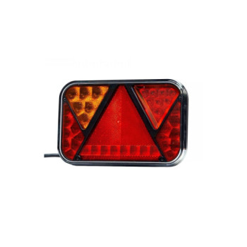 Lampa spate auto LED 6 functii pozitie frana semnalizare ceata iluminare numar 200x130 mm 12V Fristom 