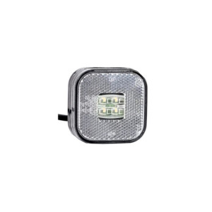 Lampa gabarit auto LED alba 62x62 mm 12-36V Fristom 