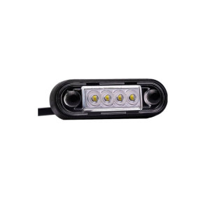 Lampa gabarit auto LED slim rosie 84x27 mm 12-36V cu garnituri bullbar Fristom 