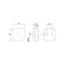 Lampa gabarit auto 62x62 LED galbena 12-36V Fristom 