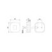 Lampa gabarit auto LED slim alba 84x27 mm 12-36V cu garnituri bullbar Fristom 