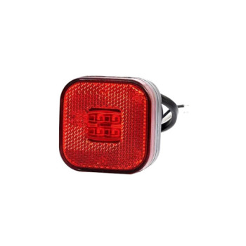 Lampa gabarit auto LED rosie 62x62 mm 12-36V Fristom 