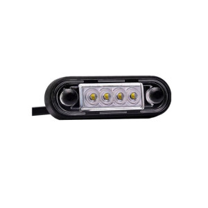 Lampa gabarit auto LED slim alba 84x27 mm 12-36V cu garnituri bullbar Fristom 