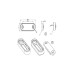 Lampa gabarit auto LED slim alba geam fumuriu 84x27 mm 12-36V cu garnituri bullbar Fristom 