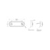 Lampa gabarit auto LED slim galbena 84x27 mm 12-36V cu garnituri bullbar Fristom 