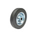 Roata de cauciuc 200X50mm cu janta metalica pentru roata de sprijin remorca prindere pe ax fi20mm 