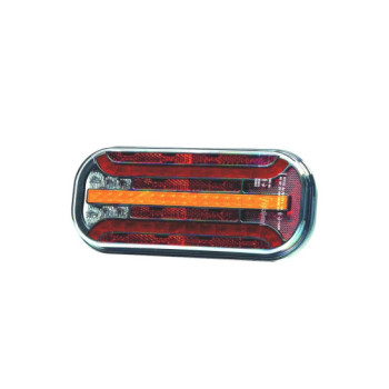 Lampa spate auto LED 6 functii semnalizare dinamica iluminare numar ceata 214x95 mm 12-36V Fristom 