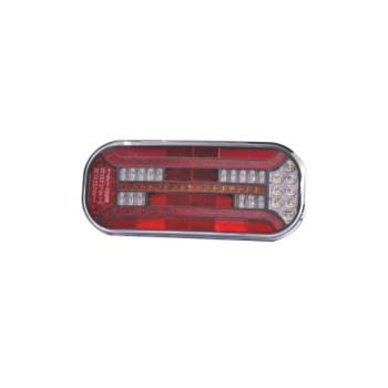 Lampa spate auto LED 6 functii dreapta pozitie frana semnalizare ceata mers inapoi 302x130 mm 12-36V Fristom 