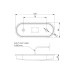 Lampa gabarit auto LED galbena 118x46 mm 12-36V Fristom 