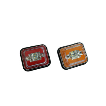 Lampa 24 LED SMD pozitie si semnalizare Lumina Alb stroboscopic - Rosu 12V-24V 