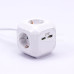 Priză 4 Circuite și Mufă USB Cubică 3G 1.55mm x 1.4m Priză 4 Circuite și Mufă USB Cubică 3G 1.55mm x 1.4m