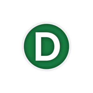 Autocolant Litera D pentru Camioane Transport Deseuri