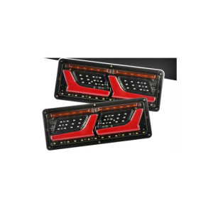 Set lampa LED 5 functii 12V-24V cu semnal dinamic Neon Effect 32x13cm pentru duba, camion 