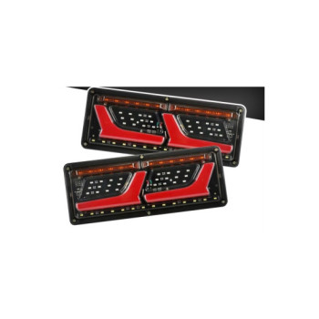 Set lampa LED 5 functii 12V-24V cu semnal dinamic Neon Effect 32x13cm pentru duba, camion 