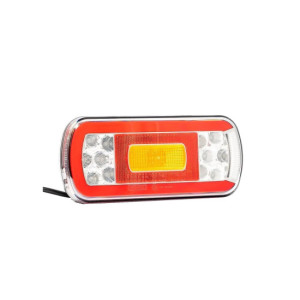 Lampa spate auto LED 6 functii pozitie frana semnalizare ceata iluminare numar 220x100 mm 12-36V Fristom 