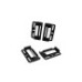 Set 4 suporți număr înmatriculare Tiger Slim culoare Negru
