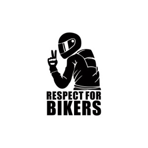 Abtibild Respect For Bikers diverse culori auto decorativ pentru exterior si interior 