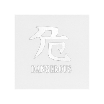 Abtibild Dangerous auto alb reflectorizant pentru exterior si interior 