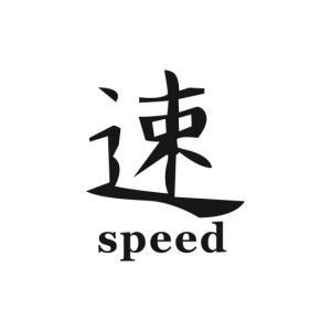 Abtibild Speed negru auto decorativ pentru exterior si interior 