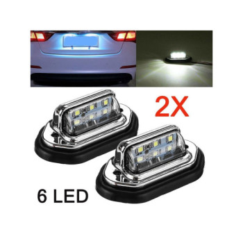 Set 2 lampi numar carcasa cromata lumina:alba - 12V-24V (Set 2 buc) Set 2 lampi numar carcasa cromata lumina:alba - 12V-24V (Set 2 buc)