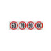Set abtibilduri limita viteza reflectorizante pentru camion, diametru 18.8 cm 50, 70, 90, 100 Set abtibilduri limita viteza reflectorizante pentru camion, diametru 18.8 cm 50, 70, 90, 100