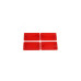 Set reflectoare dreptunghiulare rosii 9x5x0.7 cm 