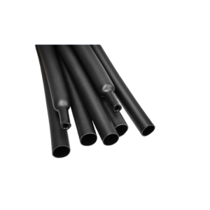 Tub varnis termocontractabil negru 4.0 mm 200 m rola raport contractie 2:1 
