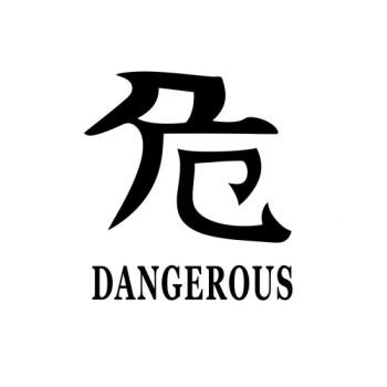 Abtibild Dangerous auto negru decorativ pentru exterior si interior Abtibild Dangerous auto negru decorativ pentru exterior si interior