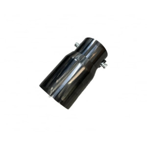 Ornament toba inox Premium negru, intrare 6.2 cm, lungime 15 cm 