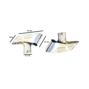 Ornament toba compatibil BMW X6 inox lucios evacuare sport 