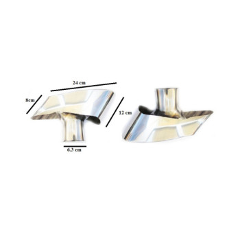 Ornament toba compatibil BMW X6 inox lucios evacuare sport Ornament toba compatibil BMW X6 inox lucios evacuare sport