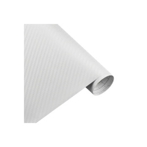 Rola folie carbon 3D culoare alba latime 1.27mx30m