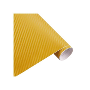 Rola folie carbon 3D culoare Galben latime 1.27mx30m