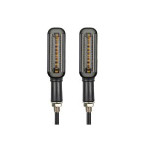 Semnalizare moto LED 12V cu functie de lumina de zi alba si semnalizare galbena