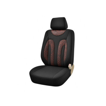 Huse scaun auto universale pentru fata culoare Negru cu Rosu 1+1 Huse scaun auto universale pentru fata culoare Negru cu Rosu 1+1