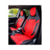 Huse scaune auto universale fractionate Premium cu tetiera fata incorporata negru cu rosu Huse scaune auto universale fractionate Premium cu tetiera fata incorporata negru cu rosu