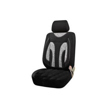 Huse scaun auto universale pentru fata culoare Negru cu Negru si insertii Gri 1+1 Huse scaun auto universale pentru fata culoare Negru cu Negru si insertii Gri 1+1