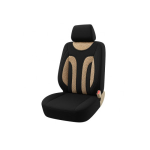 Huse scaun auto universale pentru fata culoare Negru cu Bej 1+1 