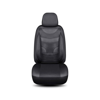 Huse Auto Universale 11 Piese fractionate Negru cu Negru Compatibile Scaune Fata si Spate 